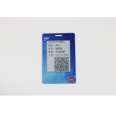 Carta biometrica elettronica IP68 di pagamento dello schermo OTP dell'inchiostro impermeabile