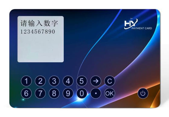 OTP impermeabile Smart Card Access luminoso che posiziona una carta di parola d'ordine di volta